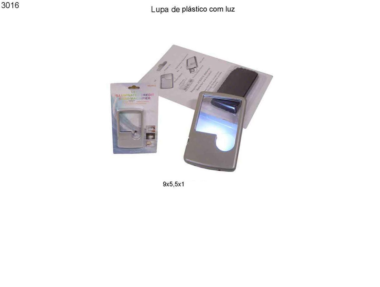 Lupa de plastico com luz (3016)